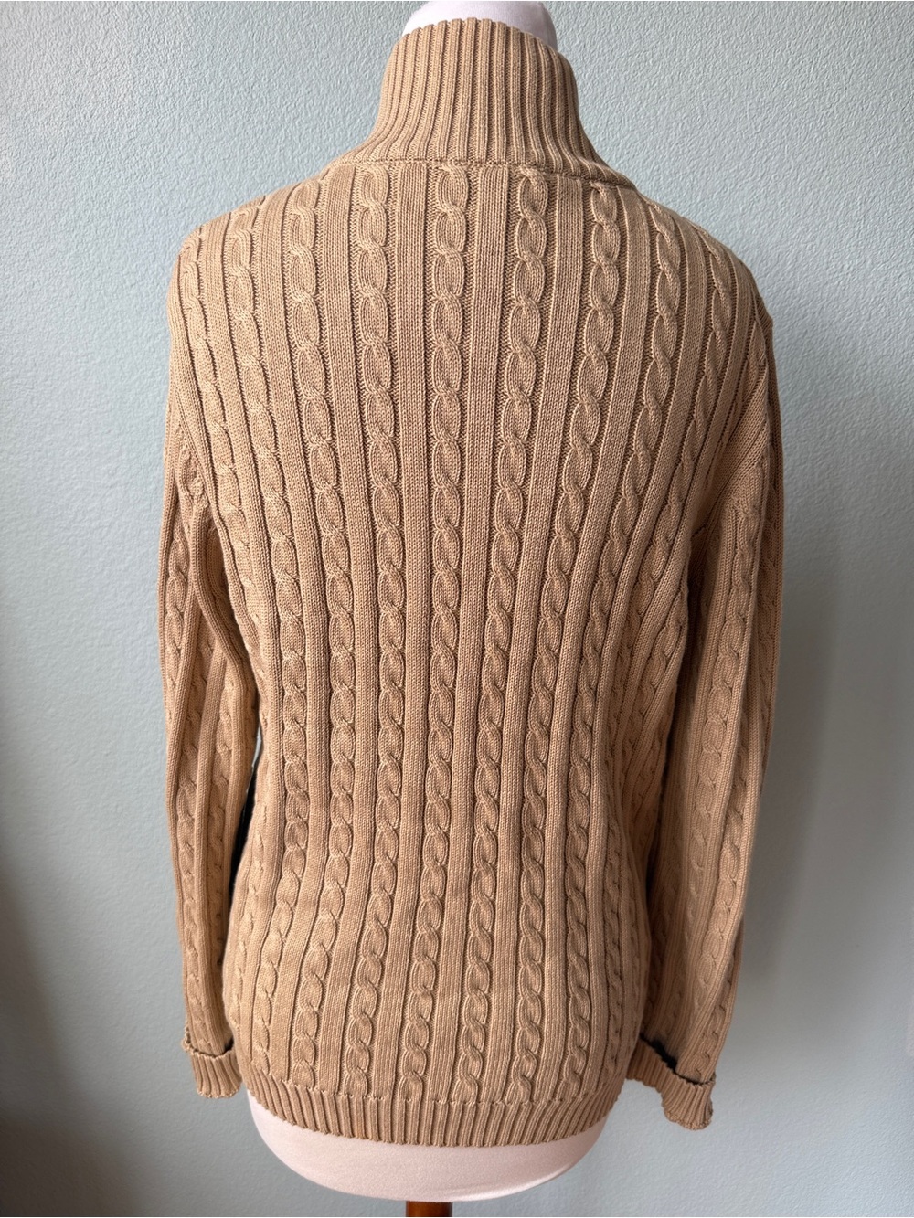 Lauren Ralph Lauren Metallic
Gold Cable Knit Zippered Cardigan Sweater - Picture 7 of 8